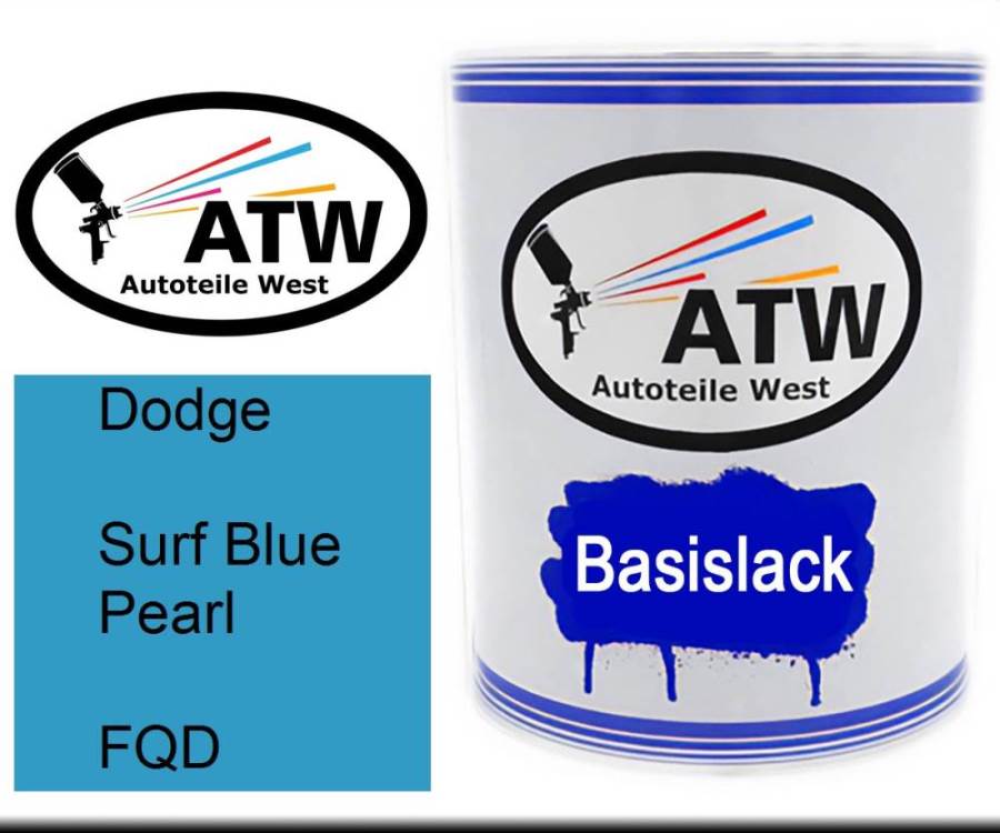 Dodge, Surf Blue Pearl, FQD: 1L Lackdose, von ATW Autoteile West.